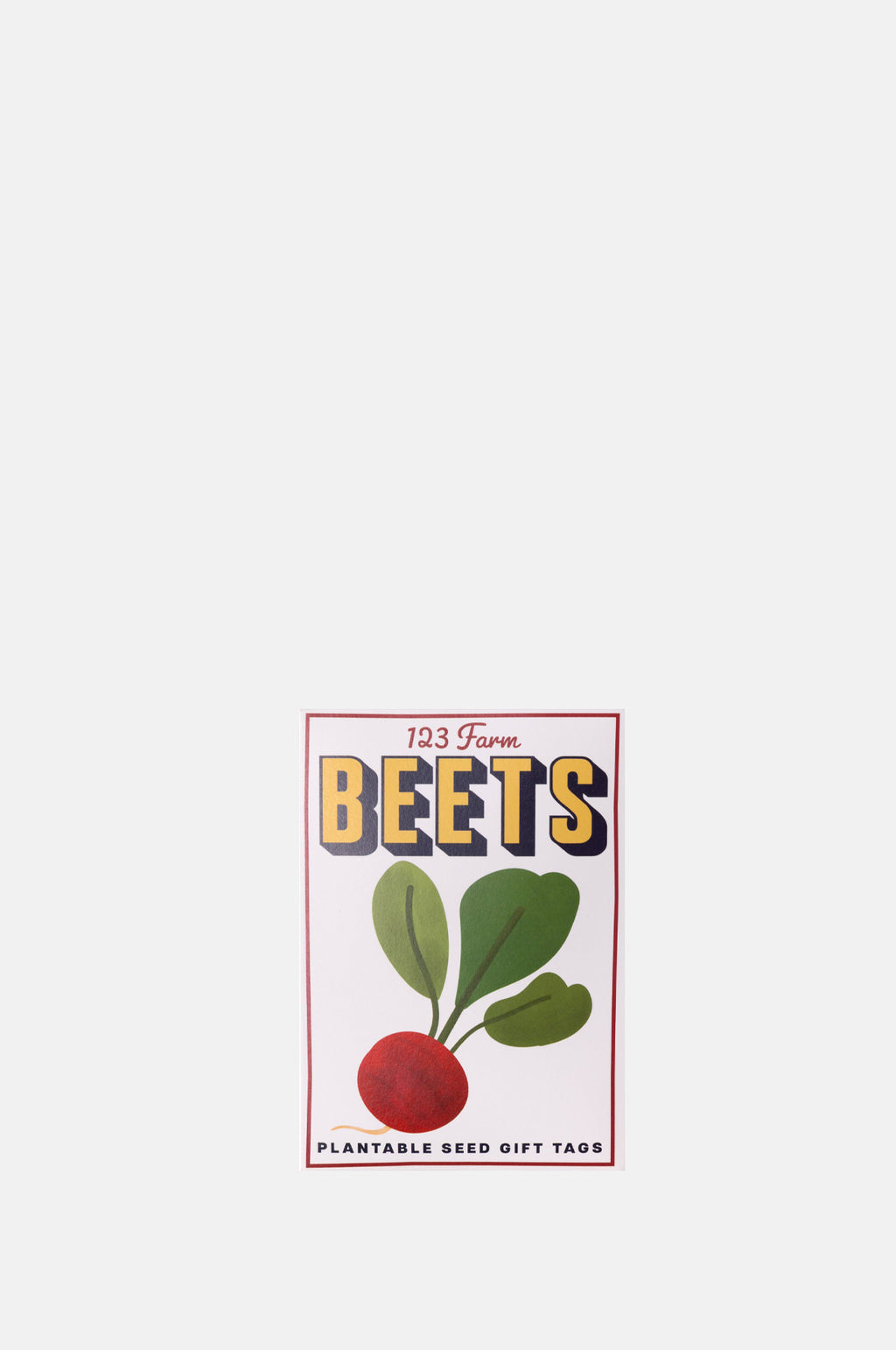 123 Farm Beets Plantable Seed Gift Tags Pack of 5.