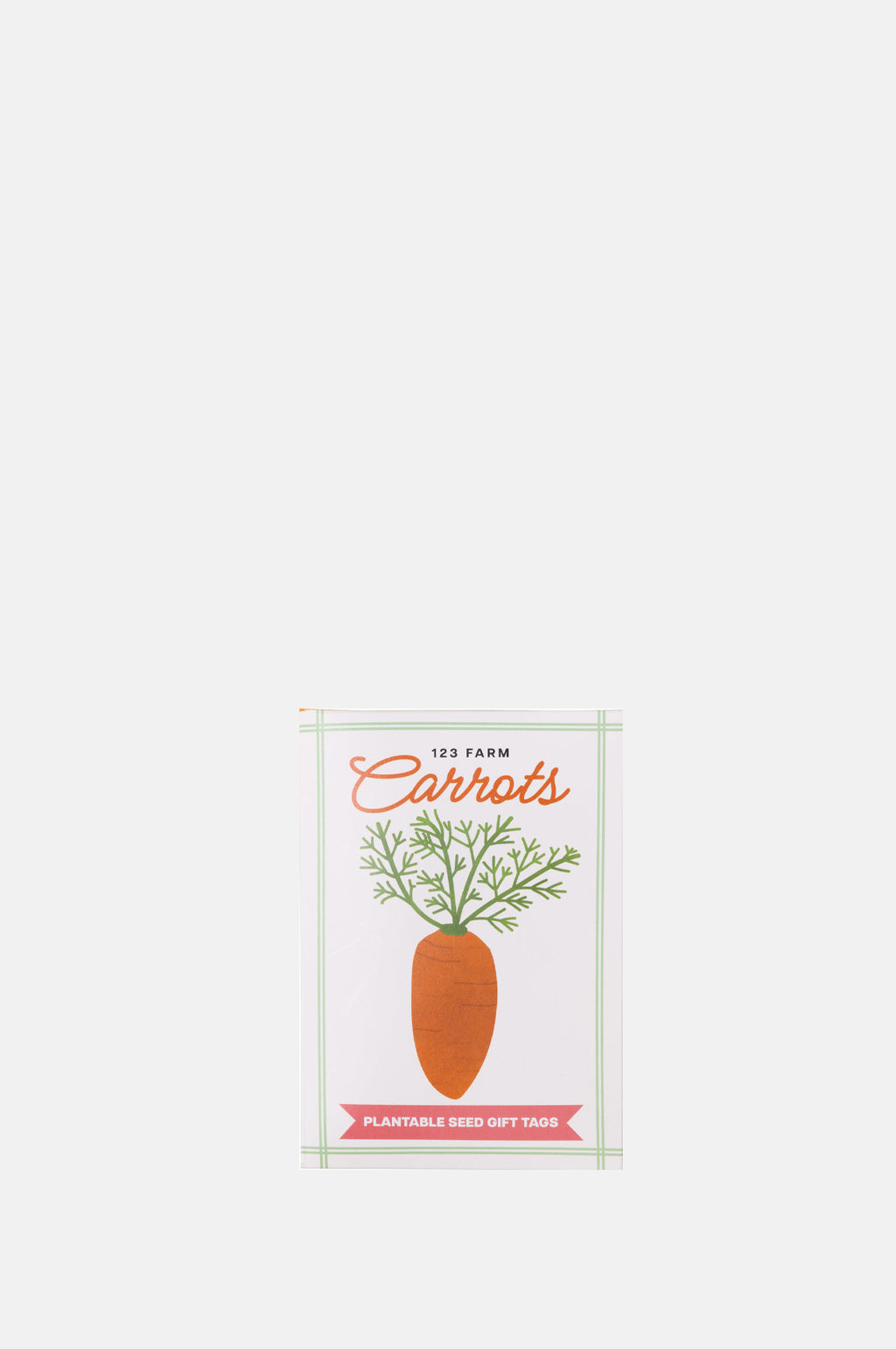 123 Farm Carrots Plantable Seed Gift Tags Pack of 5.