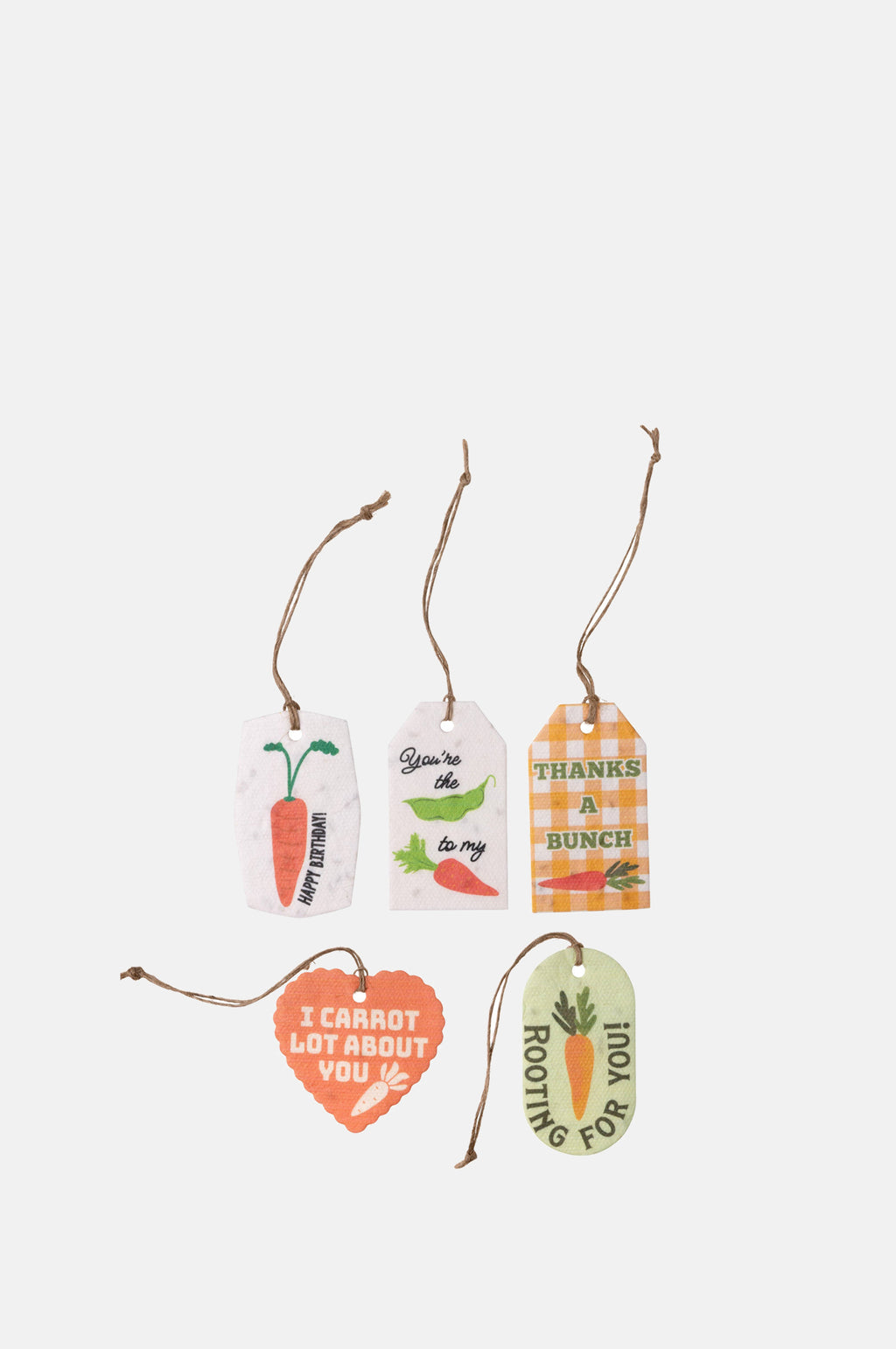 Carrots Plantable Seed Gift Tags Pack of 5