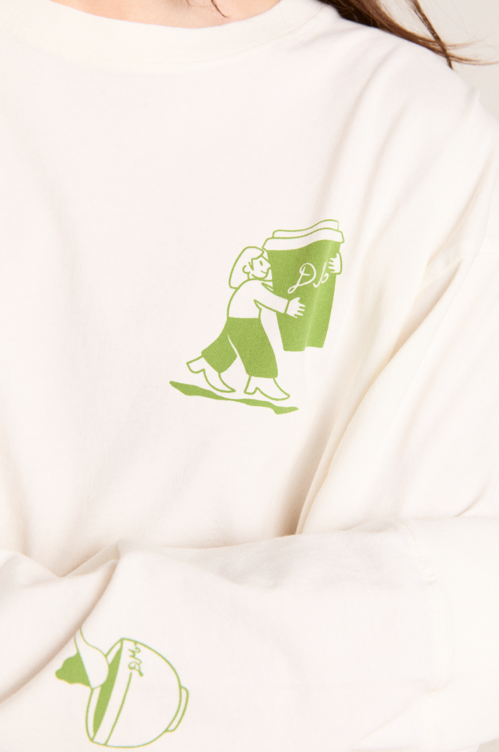 Matcha Moments LS Tee Ecru