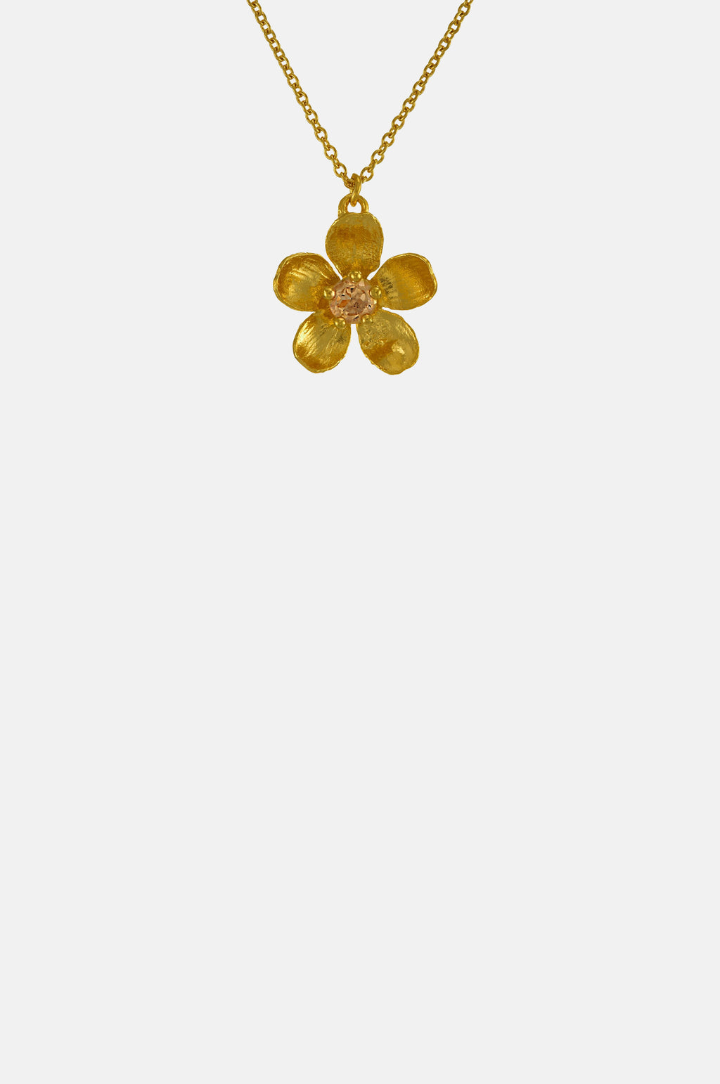 Alex Monroe Citrine Buttercup Necklace Gold.