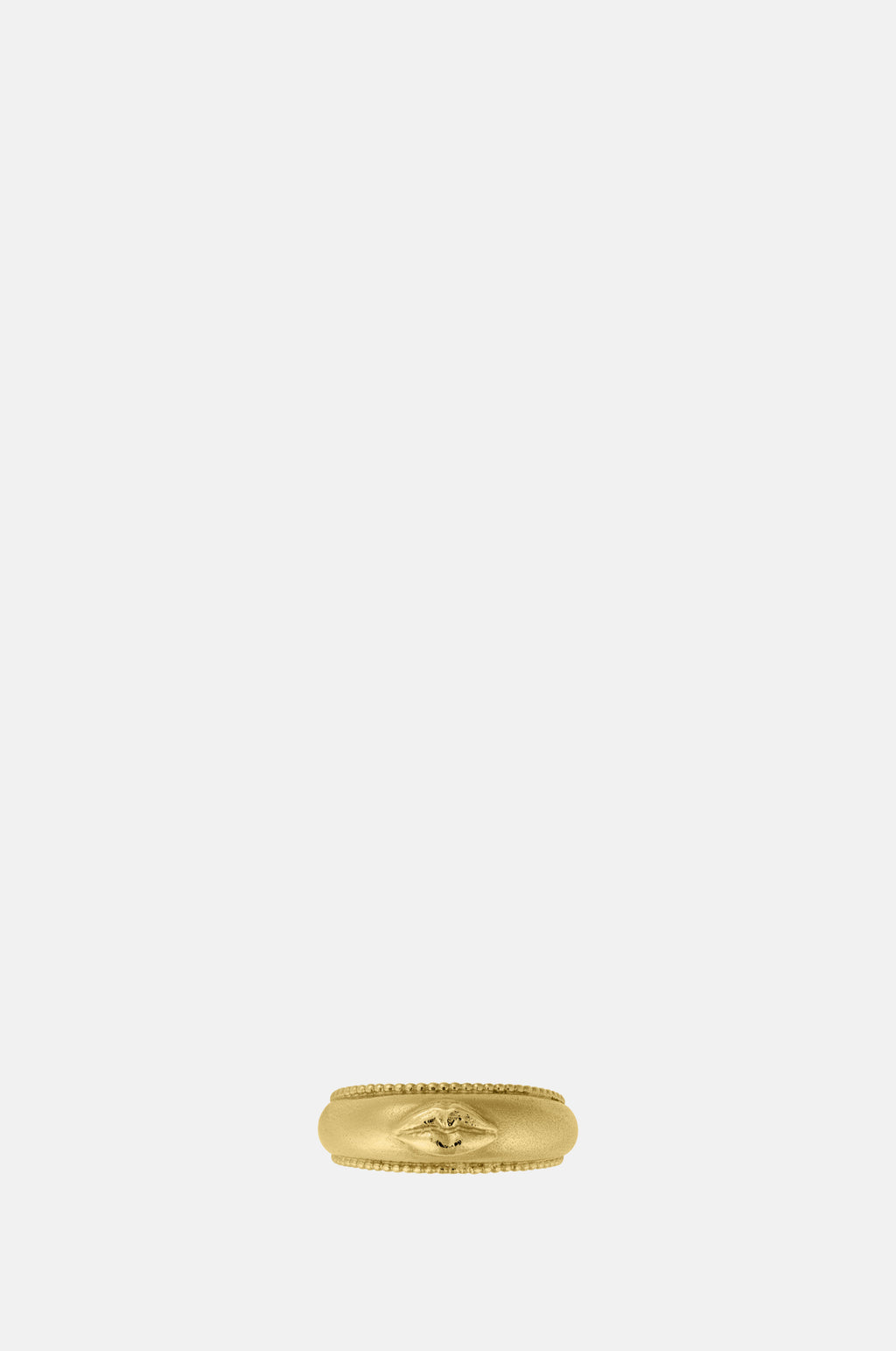 Alex Monroe Sense of Taste Lips Bombe Ring Gold.
