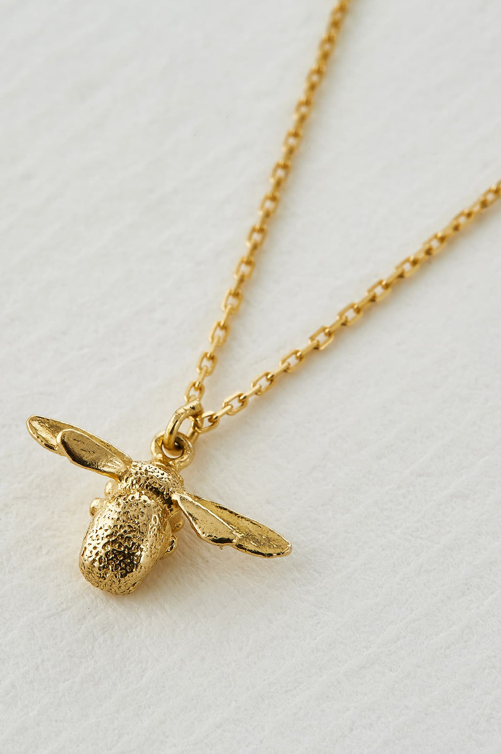 Teeny Tiny Bumblebee Necklace 18ct Solid Gold