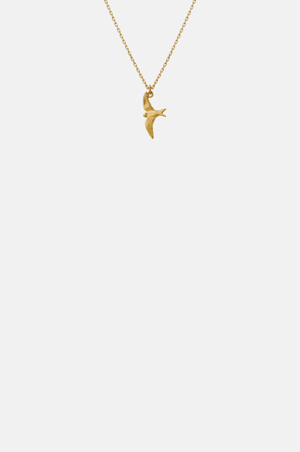 Alex Monroe Teeny Tiny Swallow Necklace 18ct Solid Gold.