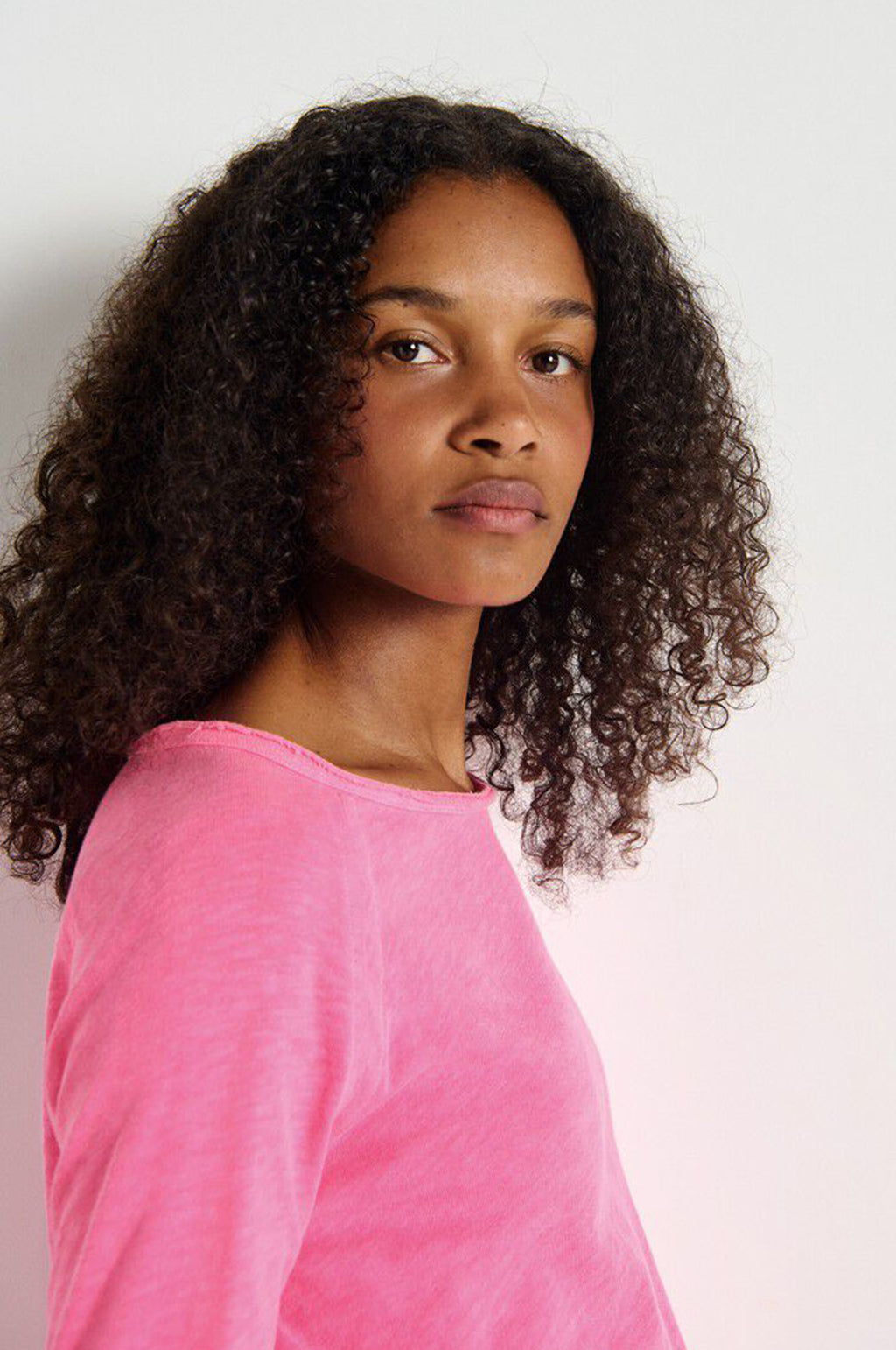 Sonoma Boat Neck Tee Pink Acid Fluo