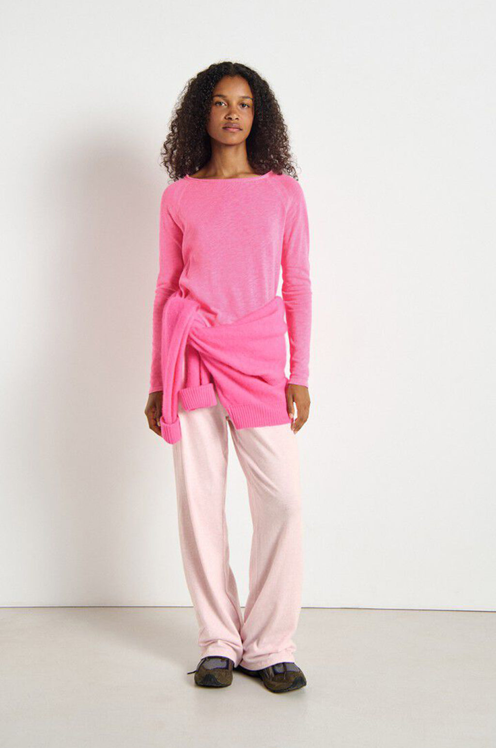 Sonoma Boat Neck Tee Pink Acid Fluo