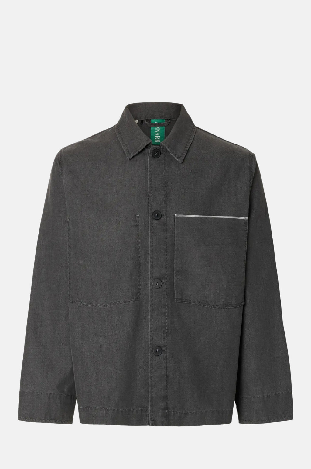 Annarr Anrfloki Selvedge Denim LG Overshirt Light Grey Denim.