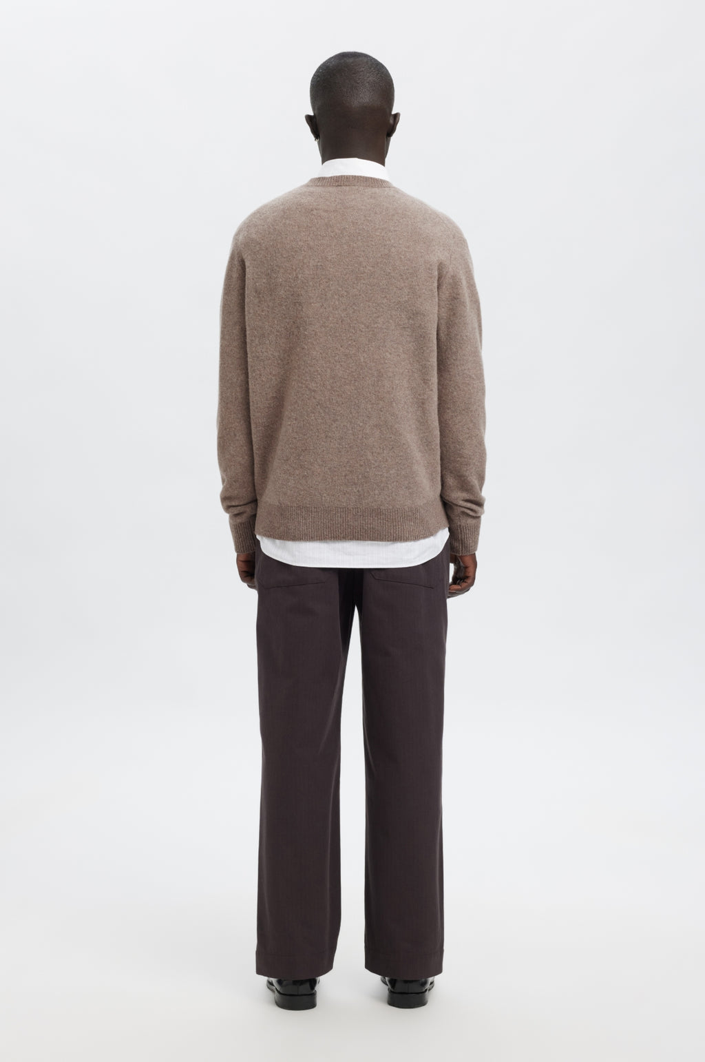 Anrragi LS Knit Wool Crew Neck Dark Earth