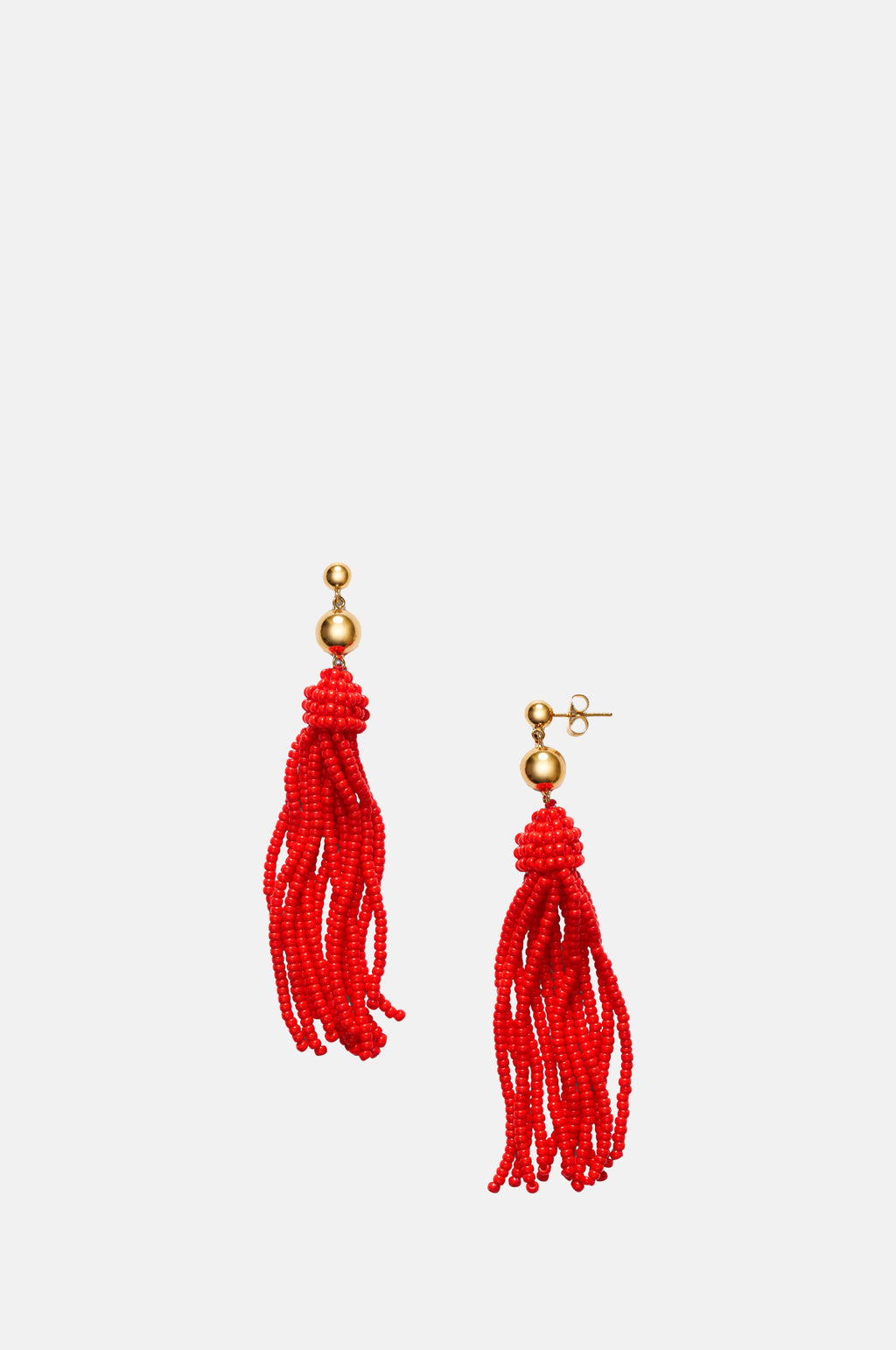Anni Lu Poppy Red Tassel Fever Earrings.