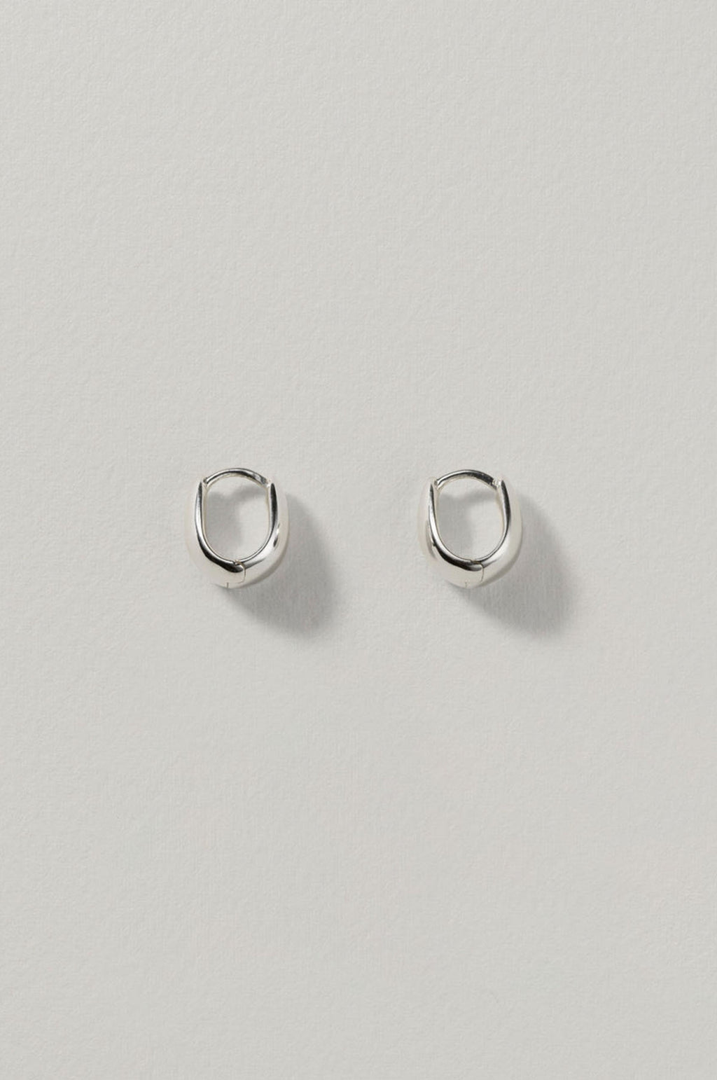 Petite Gentle Slope Hoops Silver