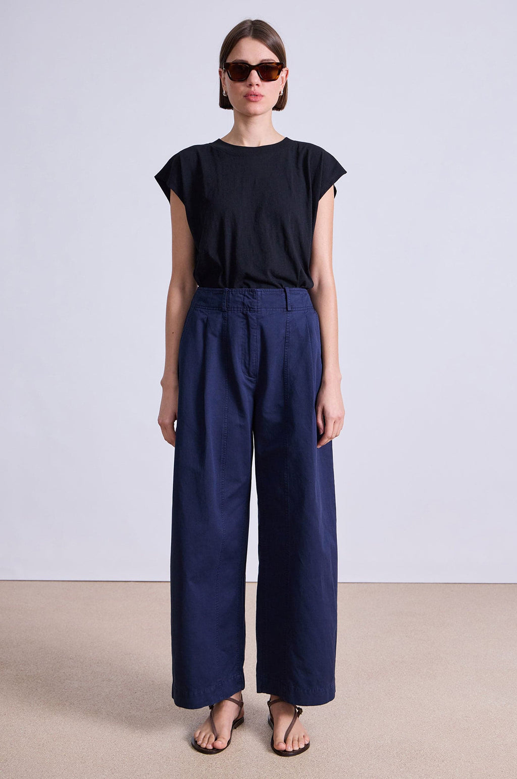 Cropped Cybil Trouser Navy