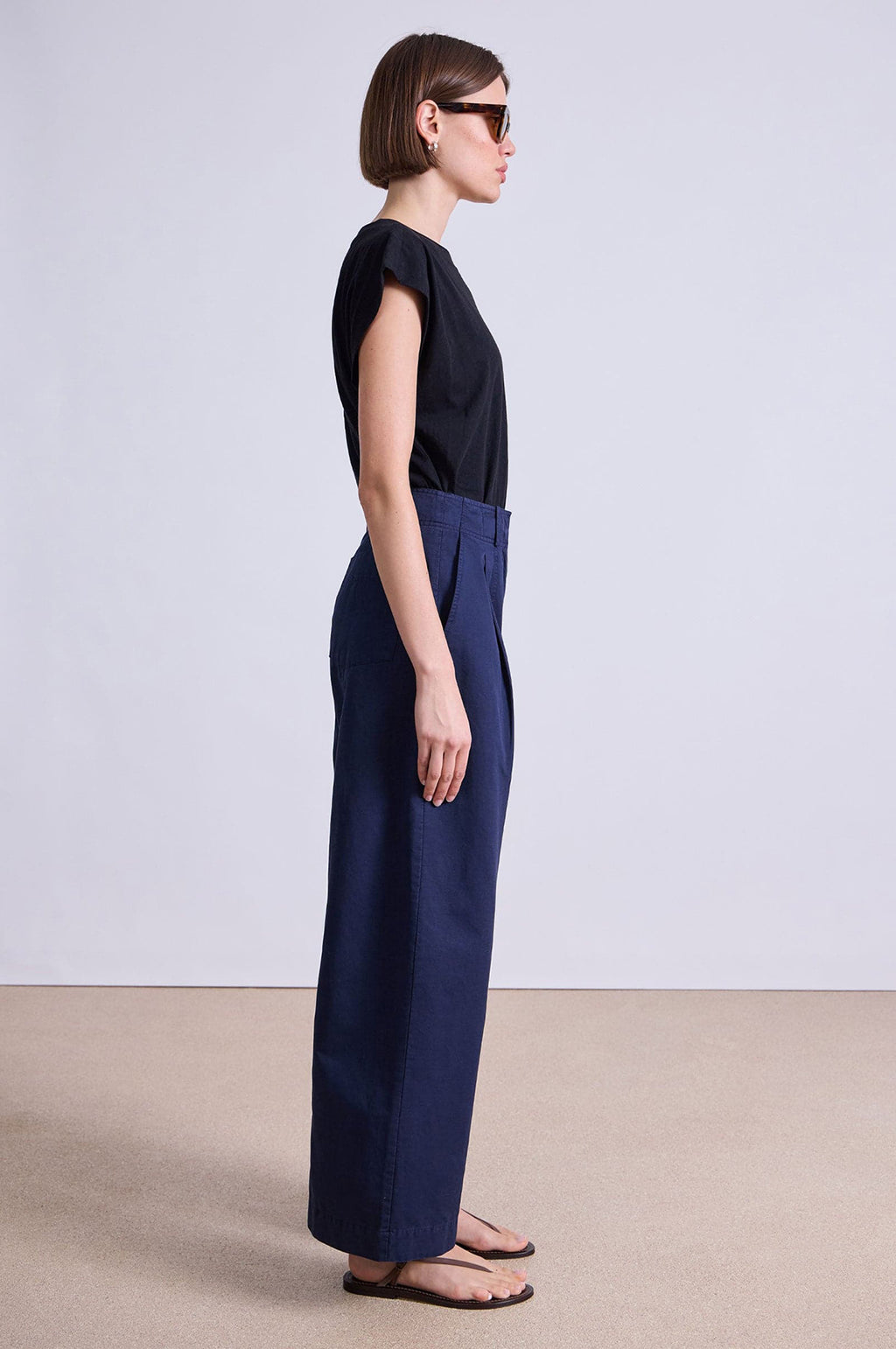 Cropped Cybil Trouser Navy