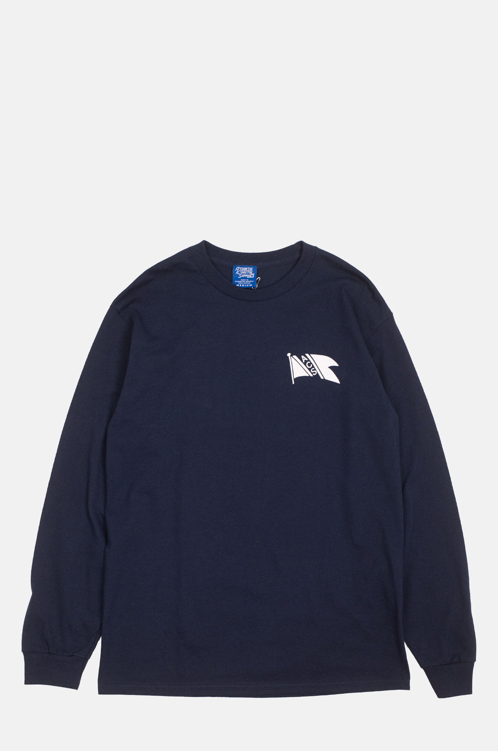 Atlantic Coastal Supplies Flag Tee Long Sleeve Navy.