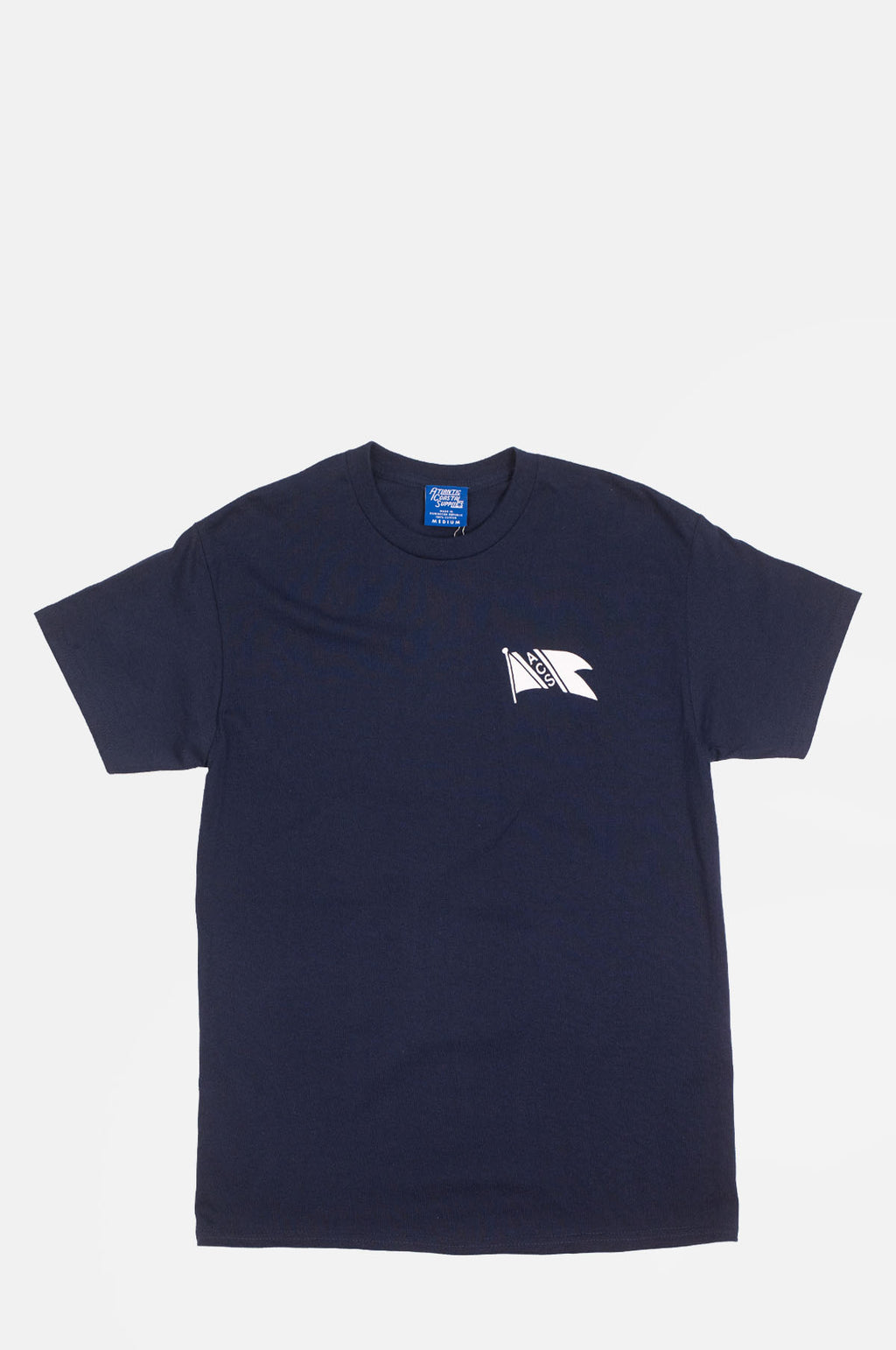 Atlantic Coastal Supplies Flag Tee Short Sleeve Navy.