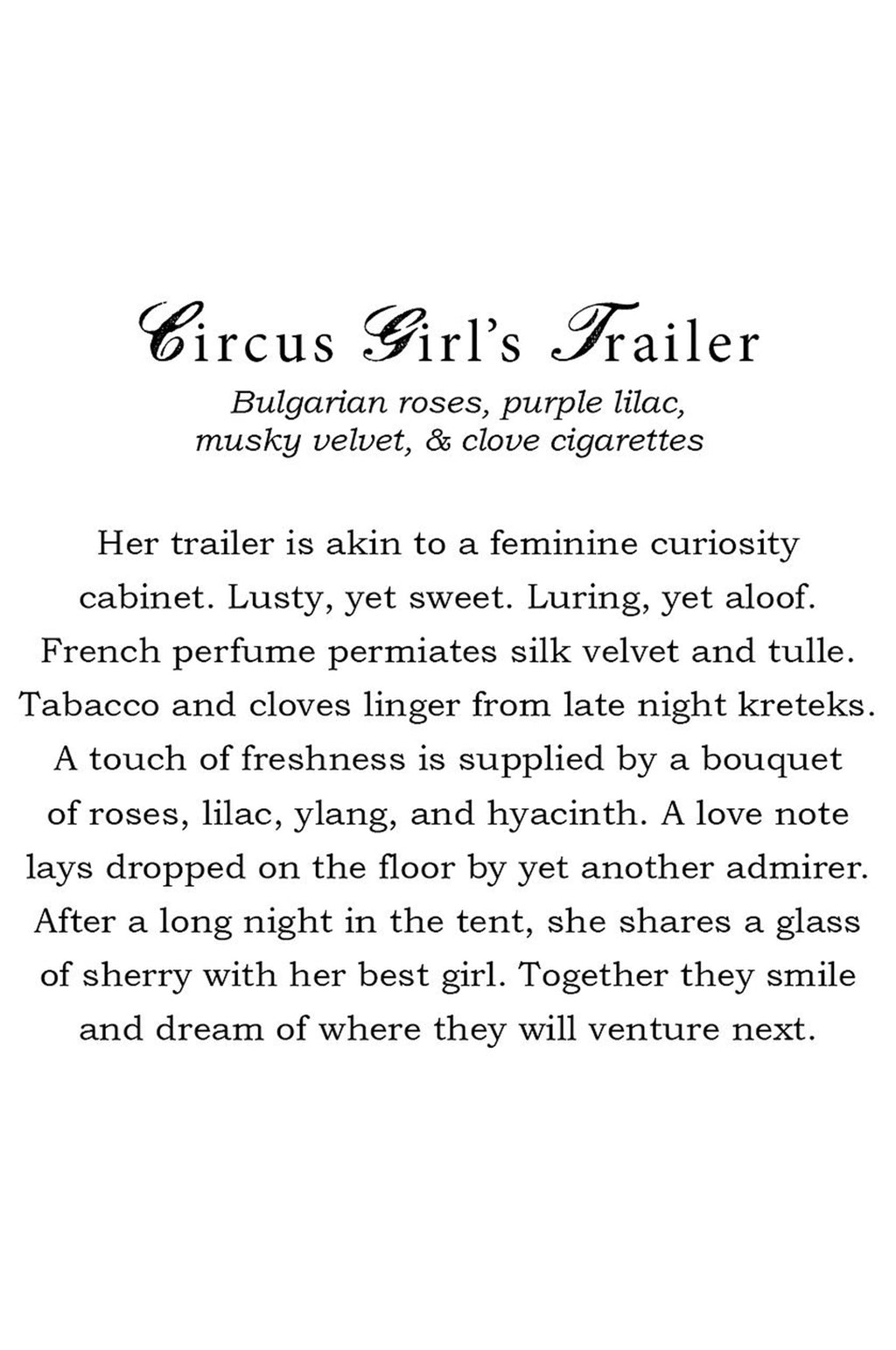 Circus Girl's Trailer Sanctum Candle