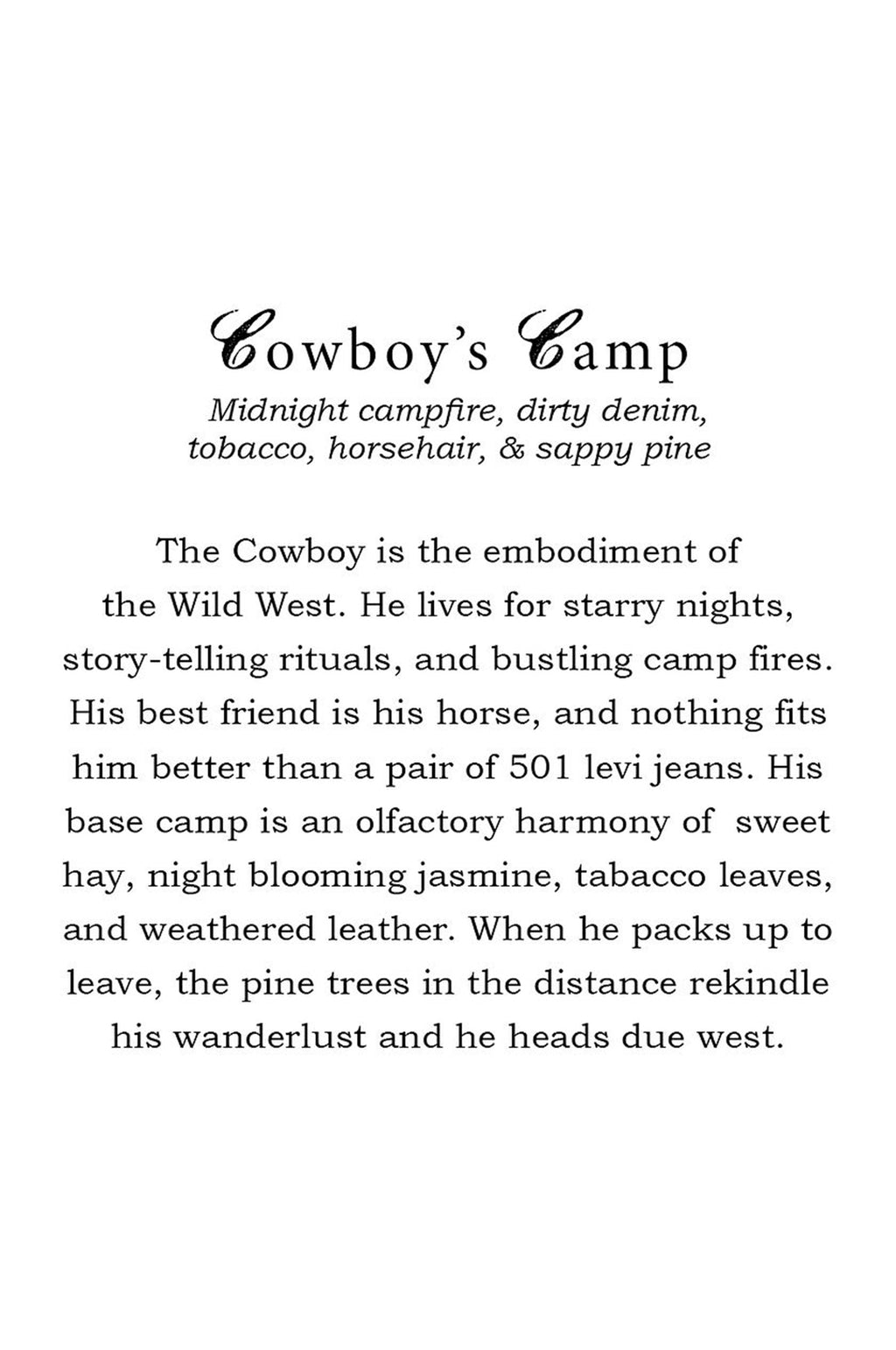 Cowboy's Camp Sanctum Candle