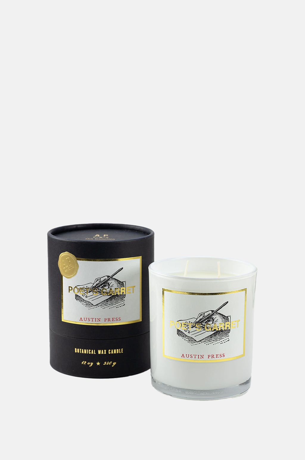 Austin Press Poets Garret Sanctum Candle.