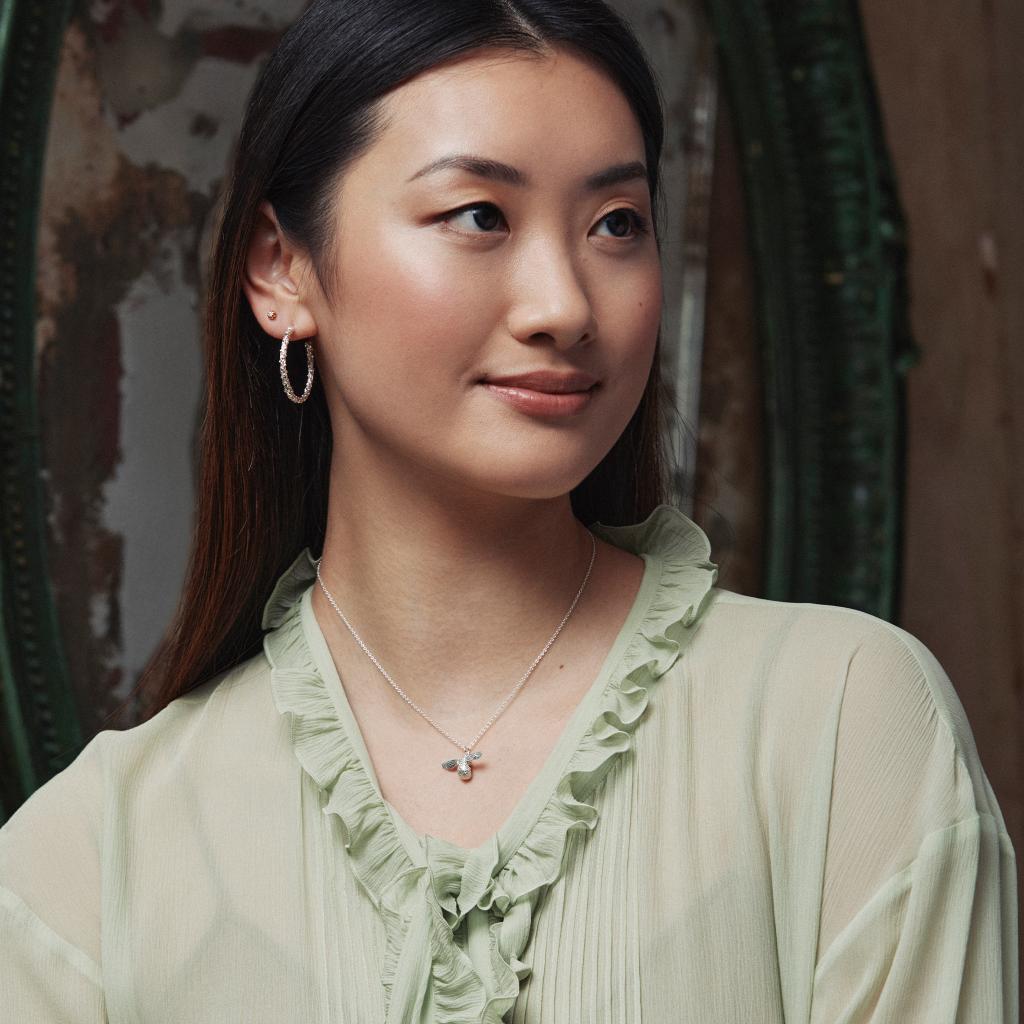 A.M. Baby Bee Necklace Silver