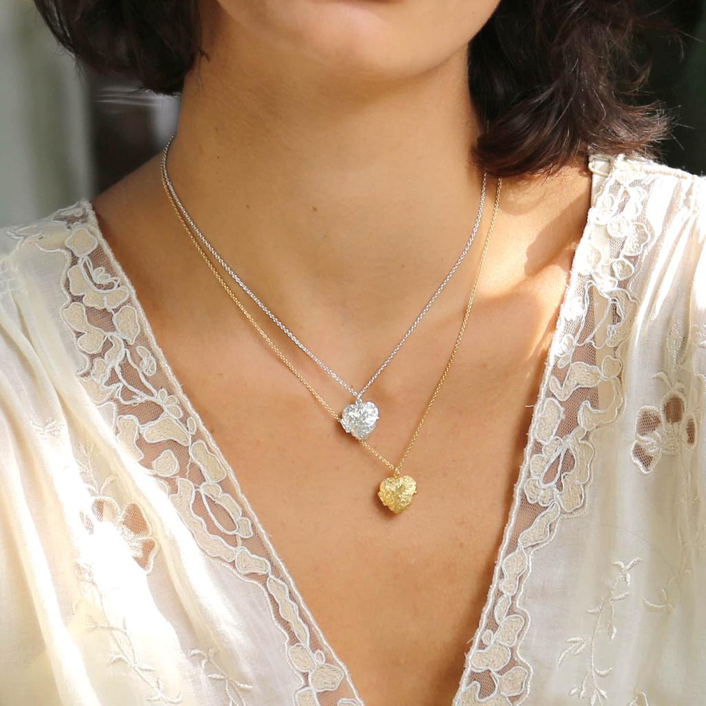 A.M. Victoriana Keepsake Heart Locket Necklace Gold