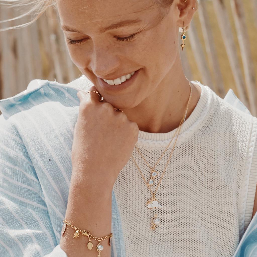 A.M. Spinning Globe Necklace