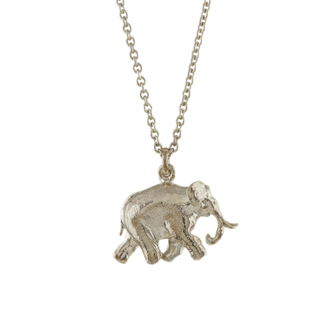 A.M. Indian Elephant Necklace Silver