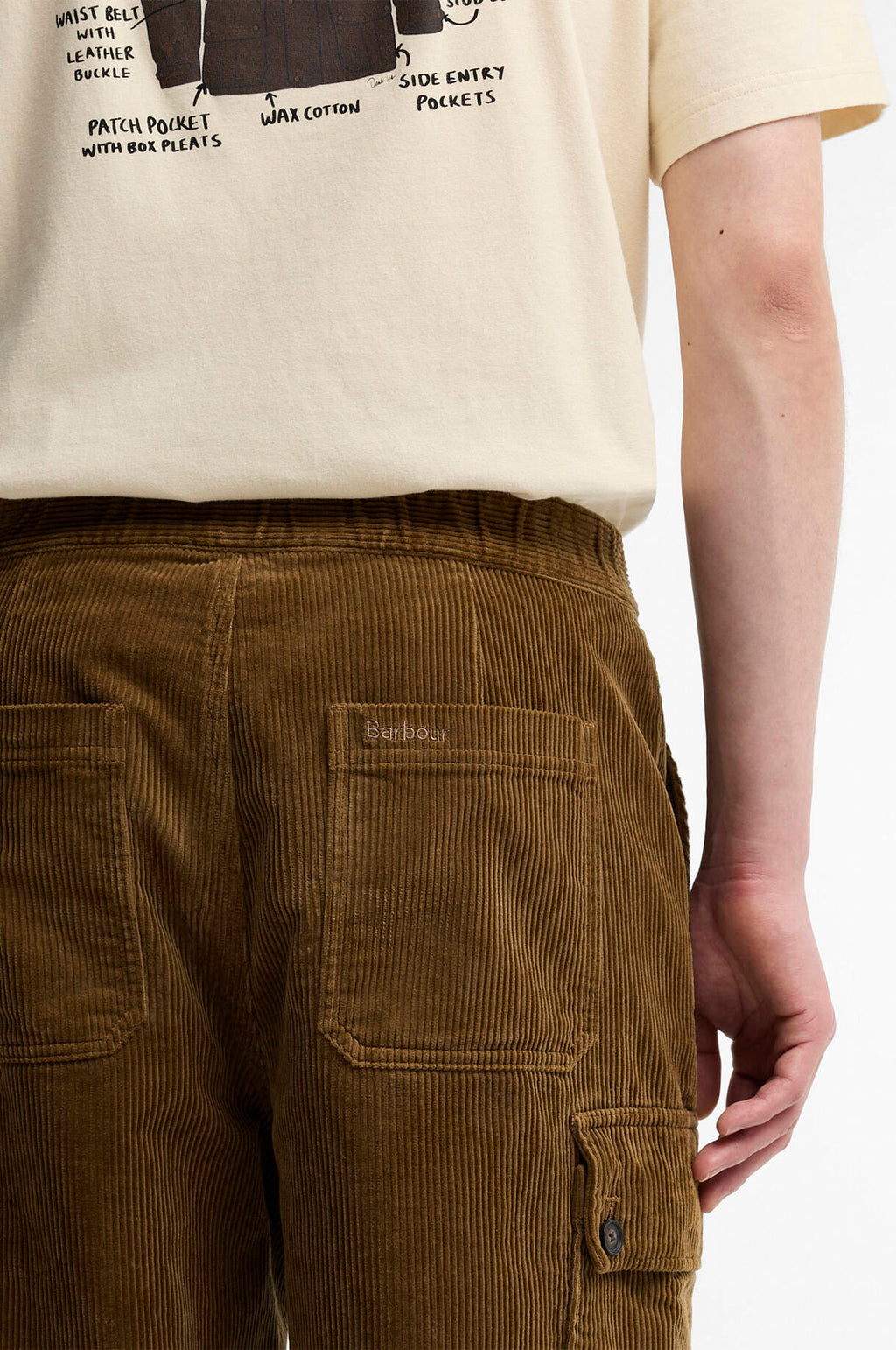 Leonard OS Cord Cargo Trouser Sepia