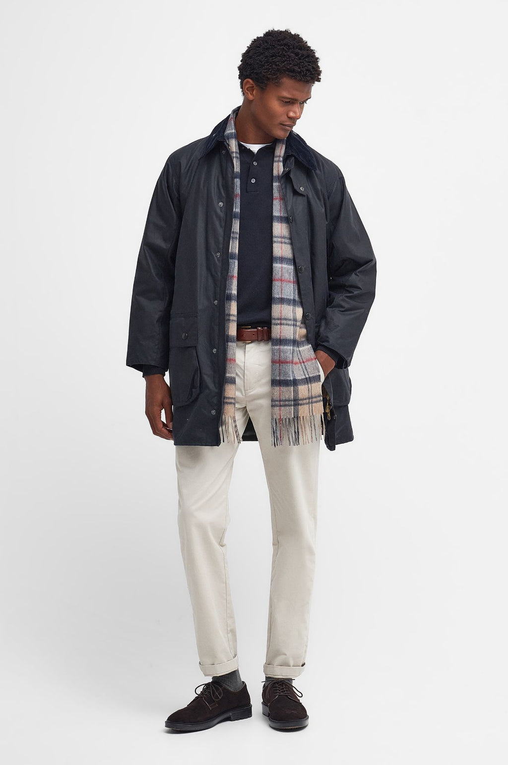 Wool Cashmere Tartan Scarf Dress