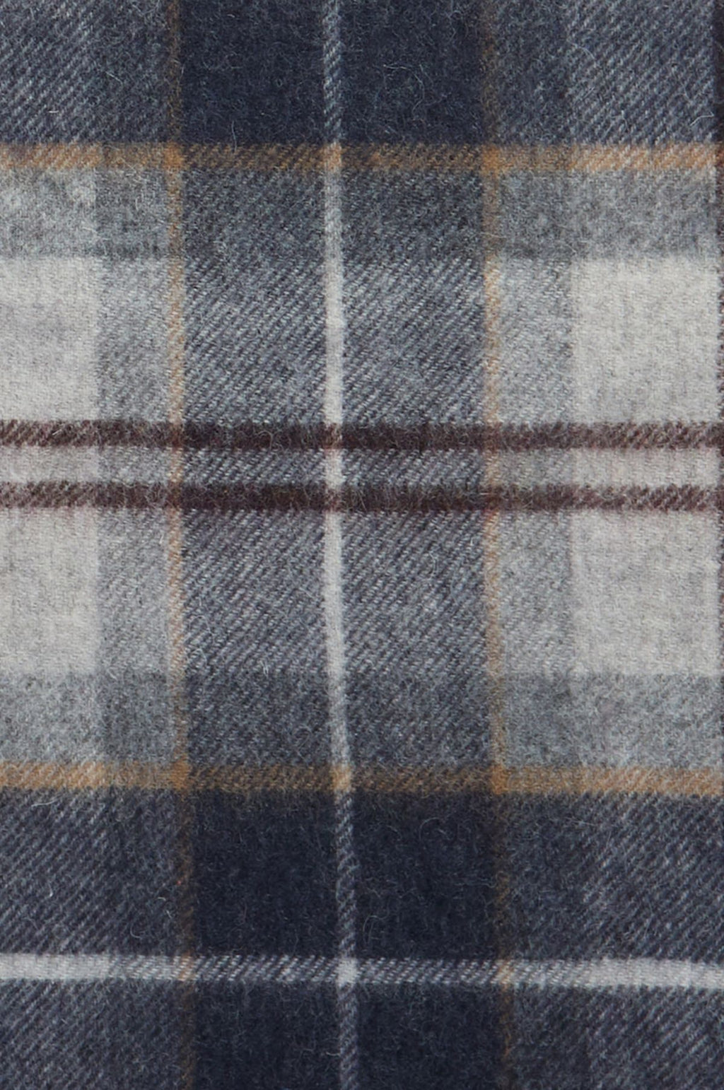Wool Cashmere Tartan Scarf Grey Midnight Tartan