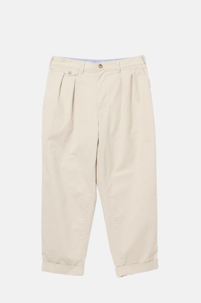 Beams Plus 2 Pleats Twill Pant in Cement – The Hambledon