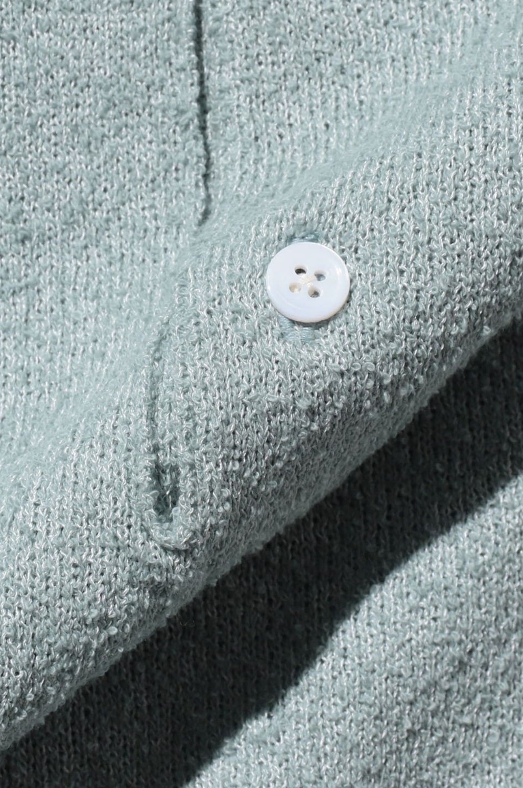 Knit Polo Cotton Boucle Sax