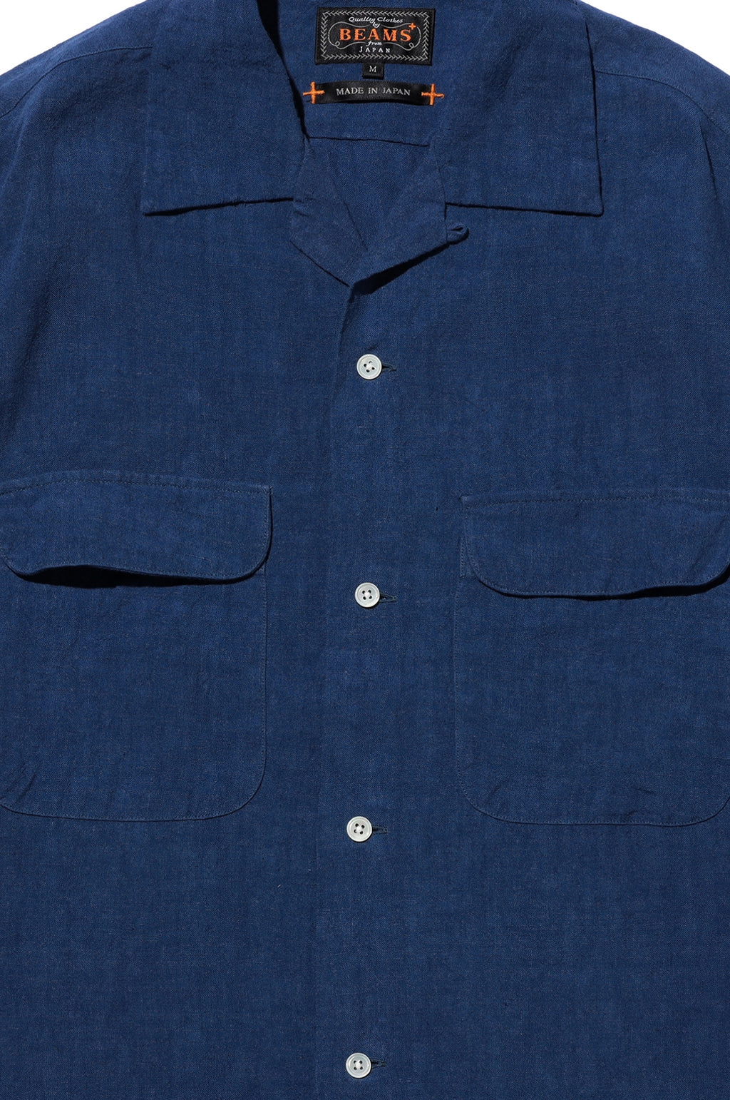 Open Collar 1/40 Linen Blue