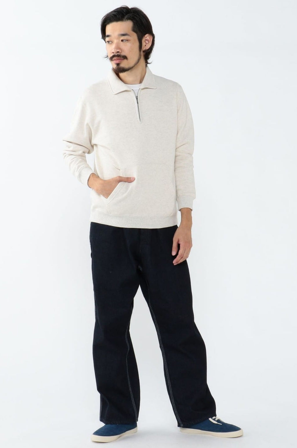 Sweat Half Zip Oatmeal