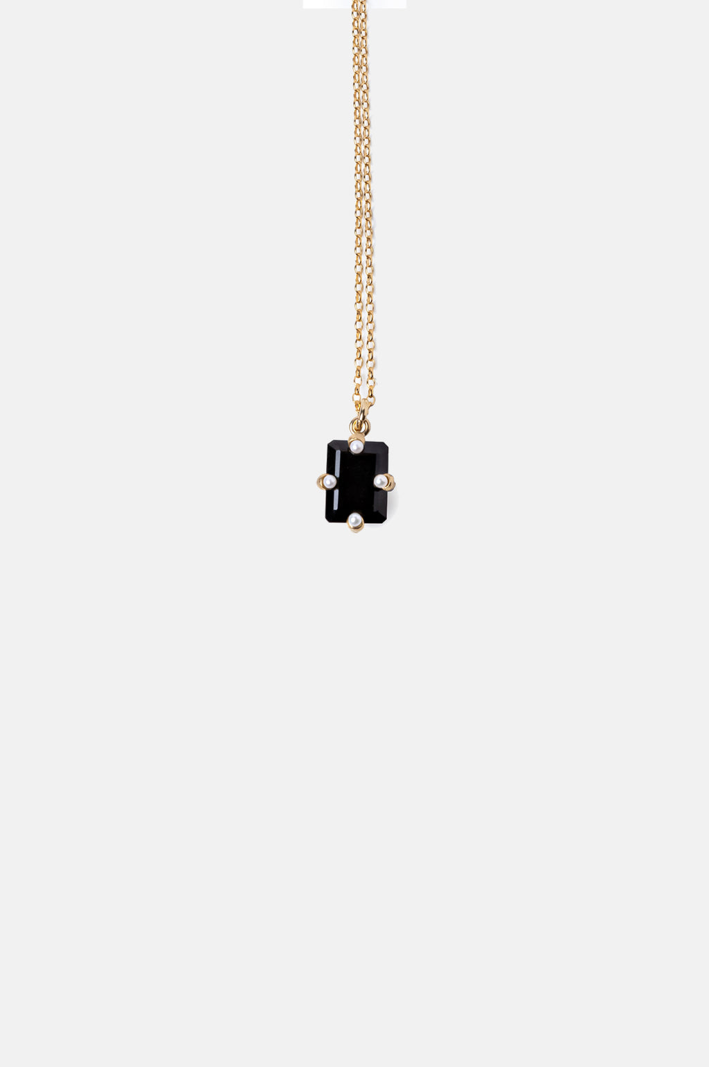 Beatriz Palacios Black Cocktail Pendant Necklace.