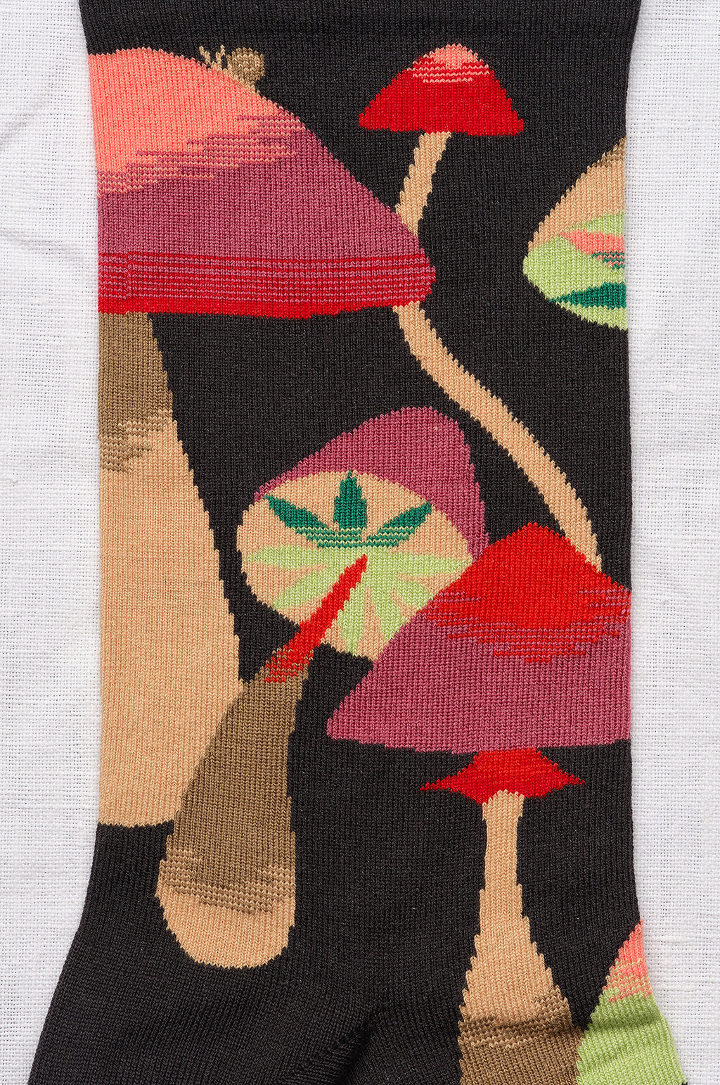 Champignons Faux Noir Socks