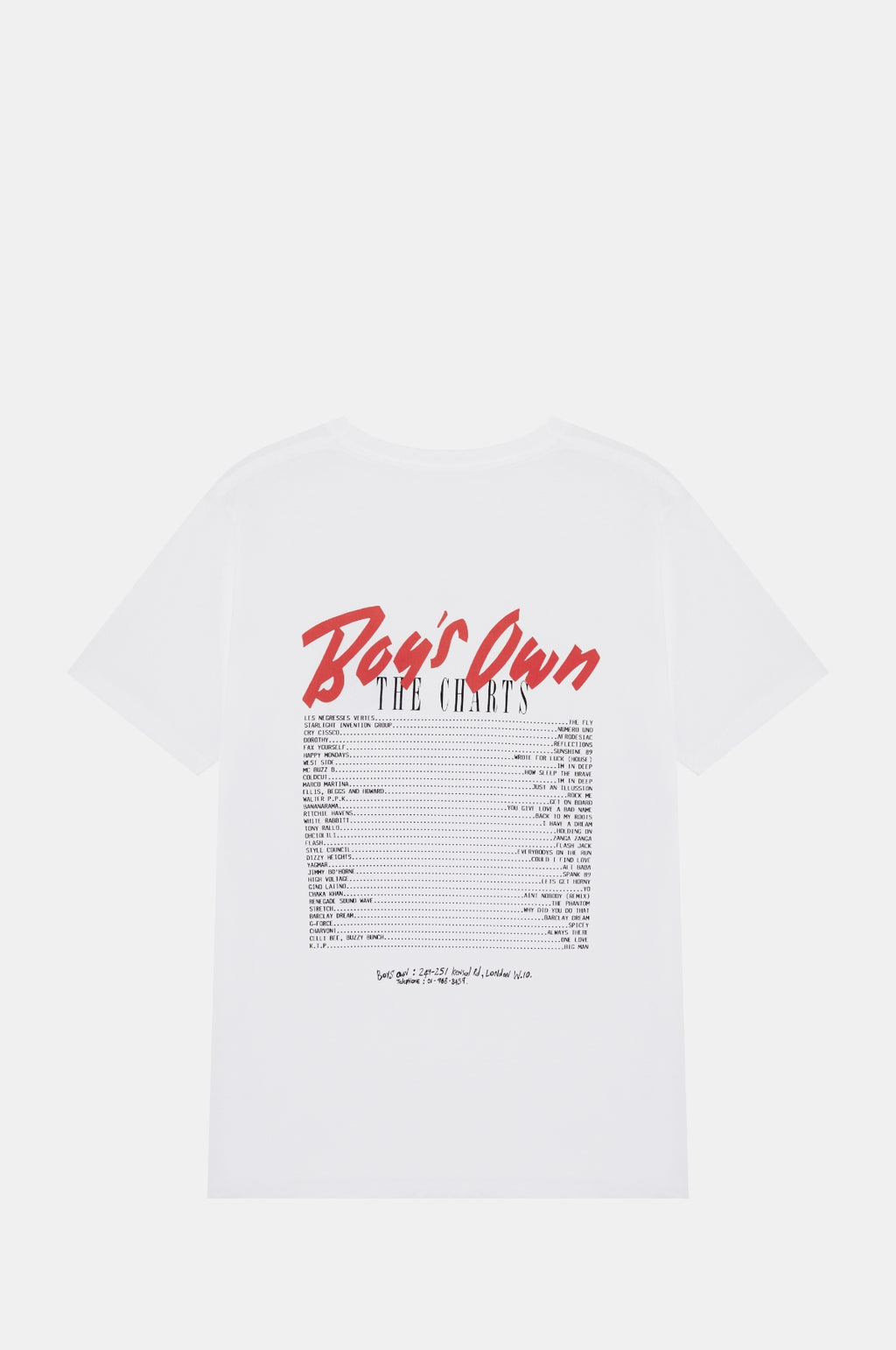 Boy's Own The Charts Tee White Red.