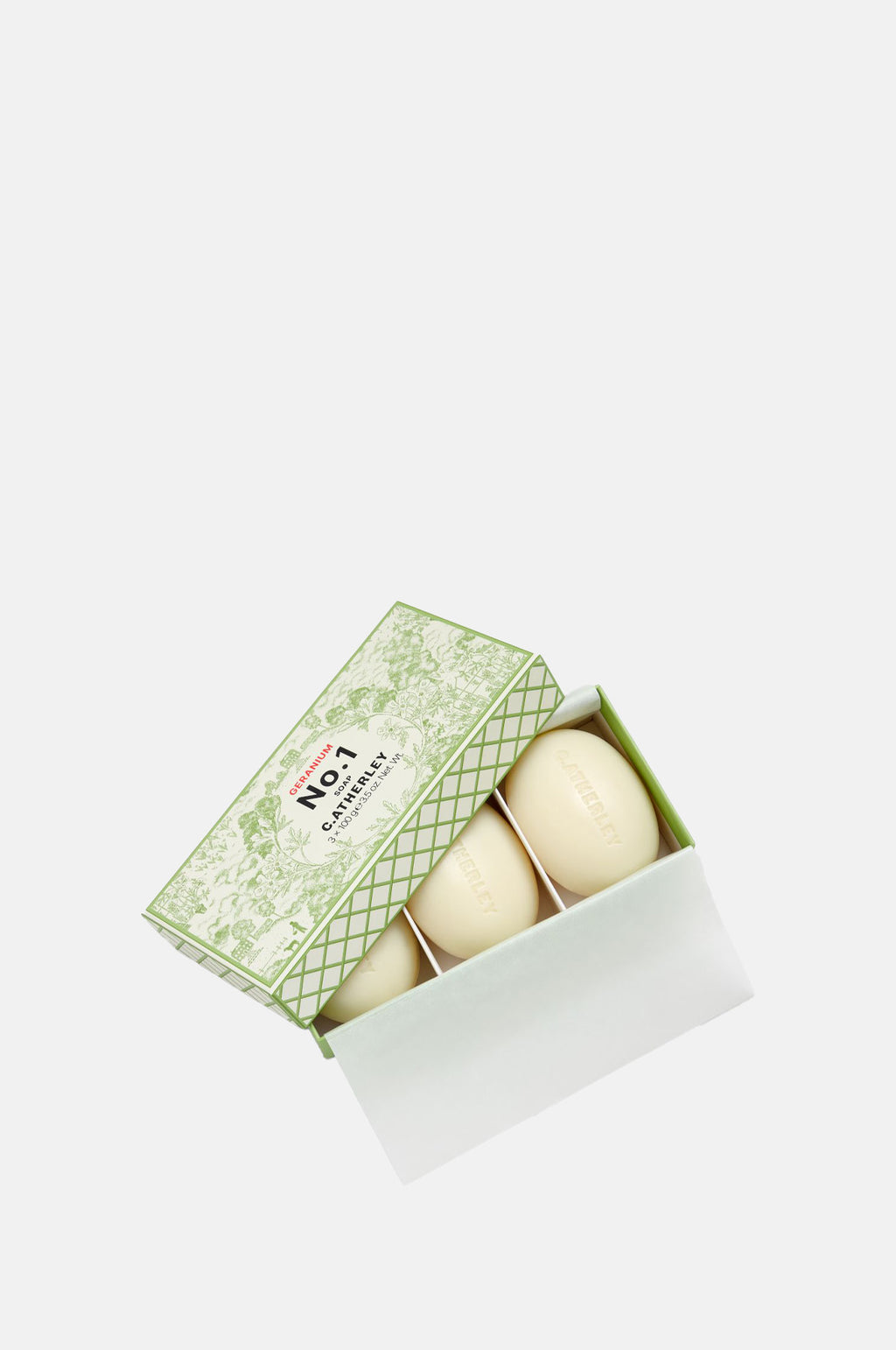C.Atherley Geranium No.01 Soap Trio 3x100g.