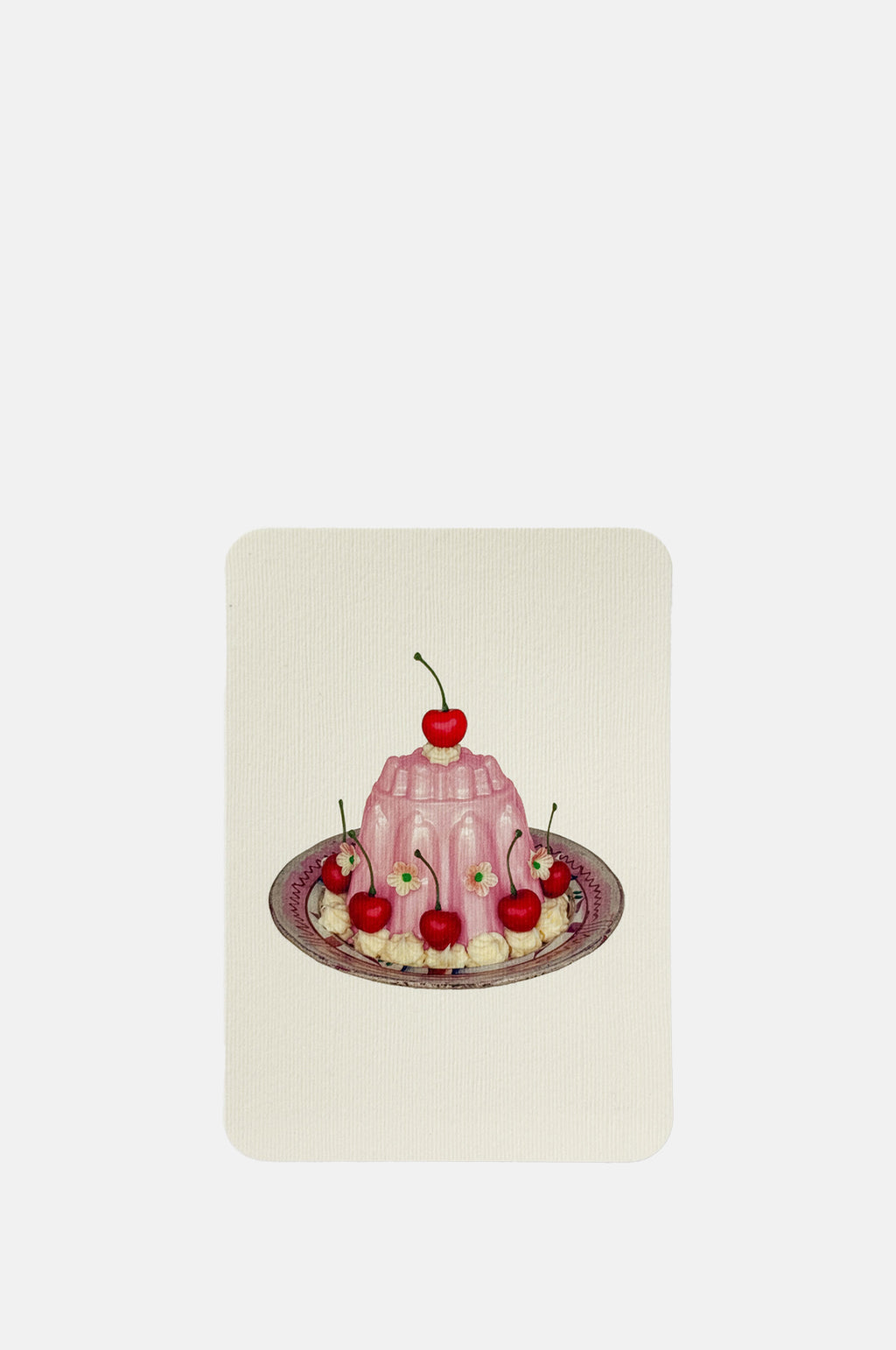 Canonbury Press Rose Petal Cream Blancmange Notecard.