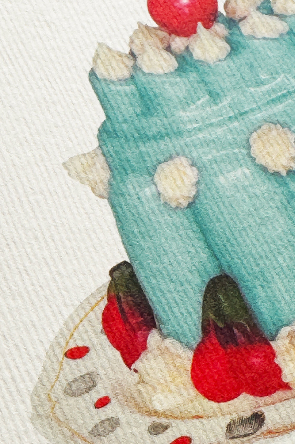 Violet Petal Cream Blancmange Notecard