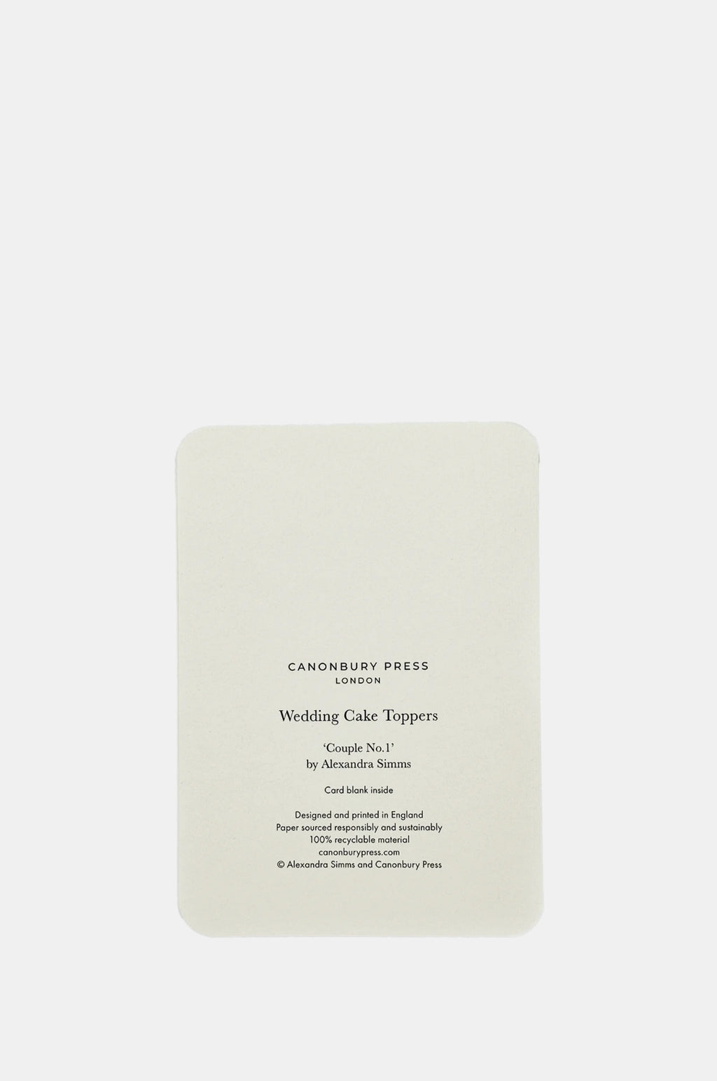 Wedding Cake Topper No.1 Greeting Card