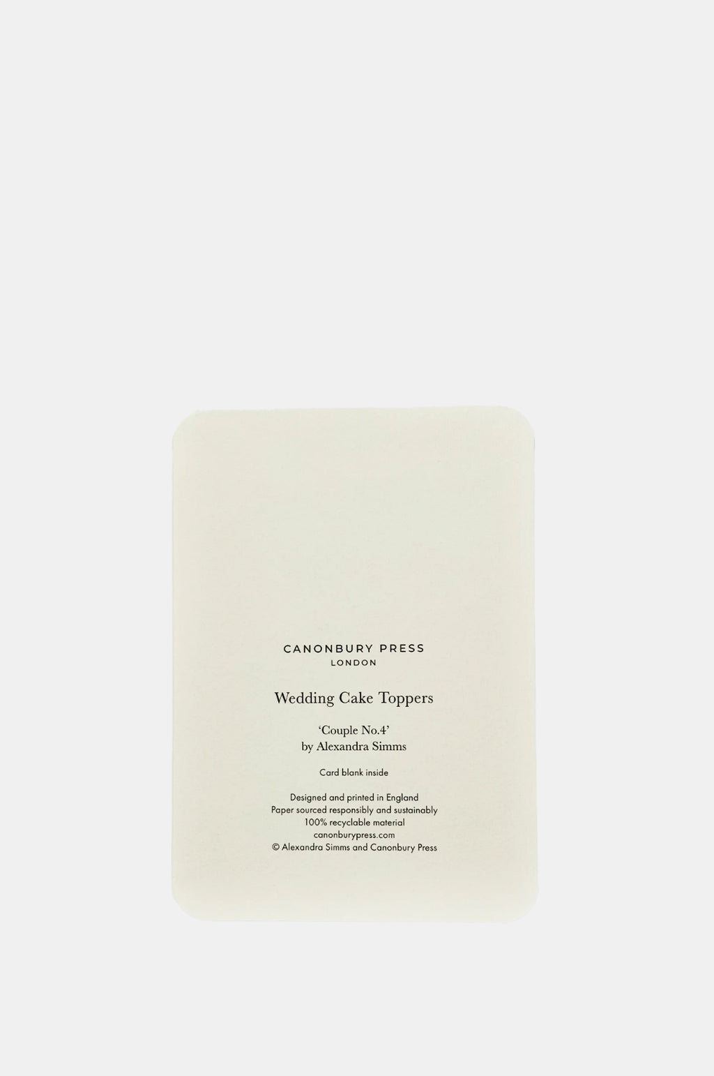 Wedding Cake Topper No.4 Greeting Card