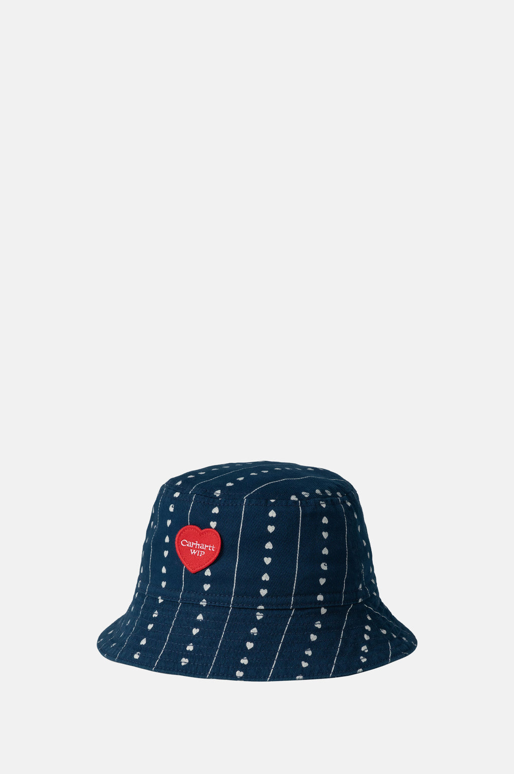 Carhartt Drewe Bucket Hat Heart C Pinstripe Ink Natural.