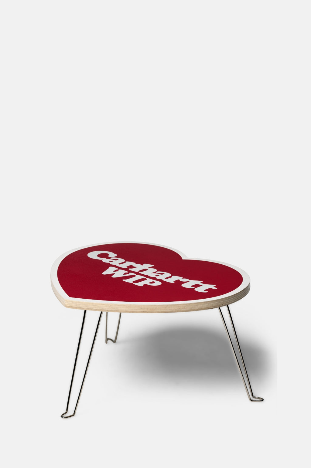 Carhartt WIP Heart Folding Table in Scarlet/White.