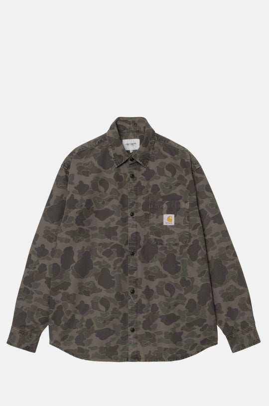 L/S Duck Shirt Camo Duck Green