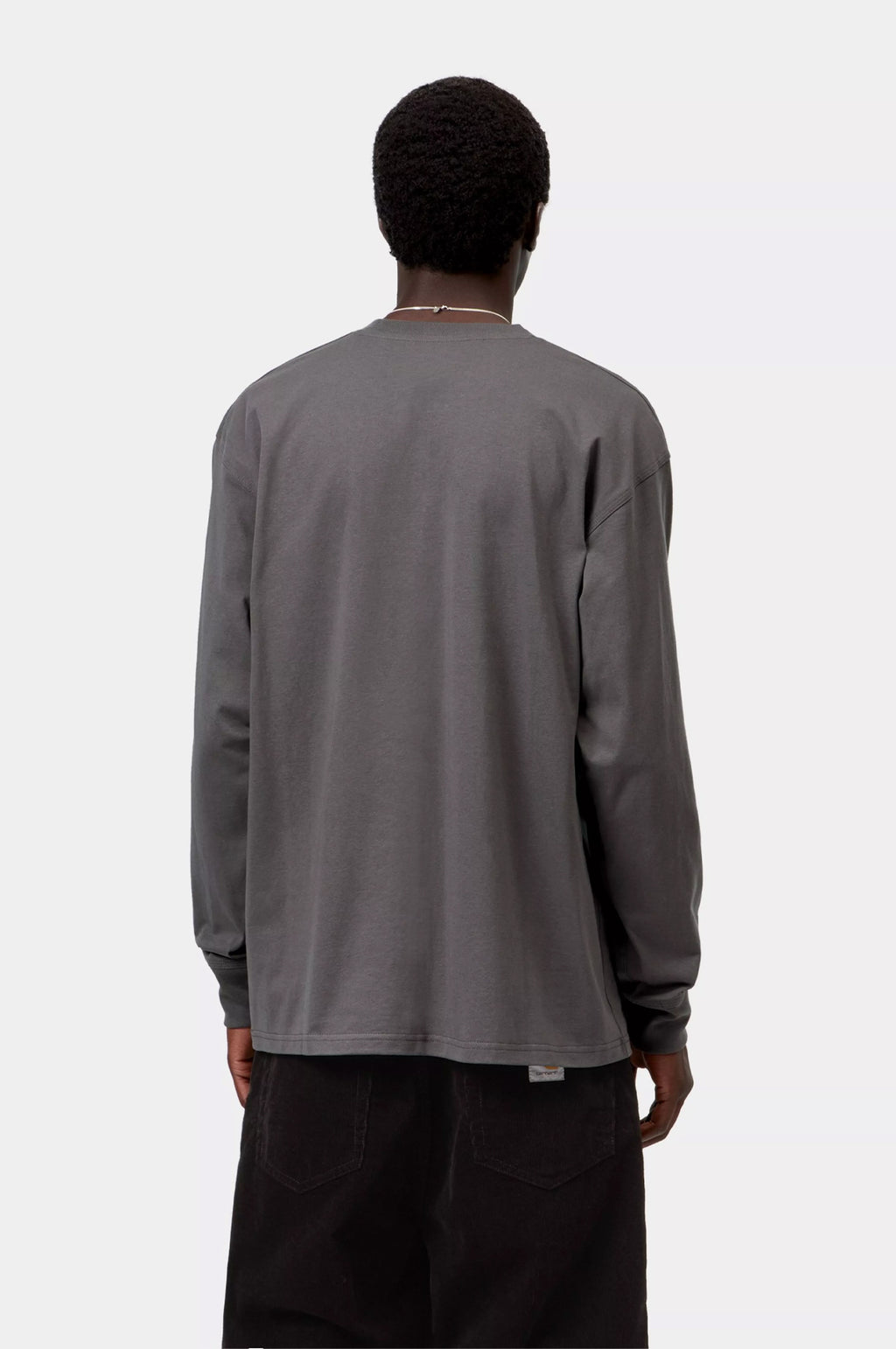 L/S American Script T-Shirt Graphite