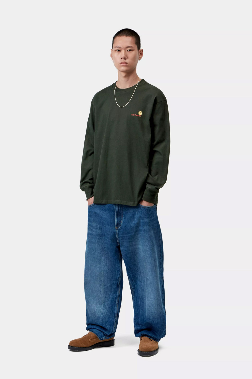 L/S American Script T-Shirt Raven