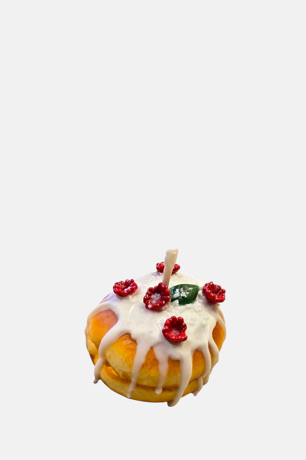 Cereria Introna Floral Bombolone Candle White.