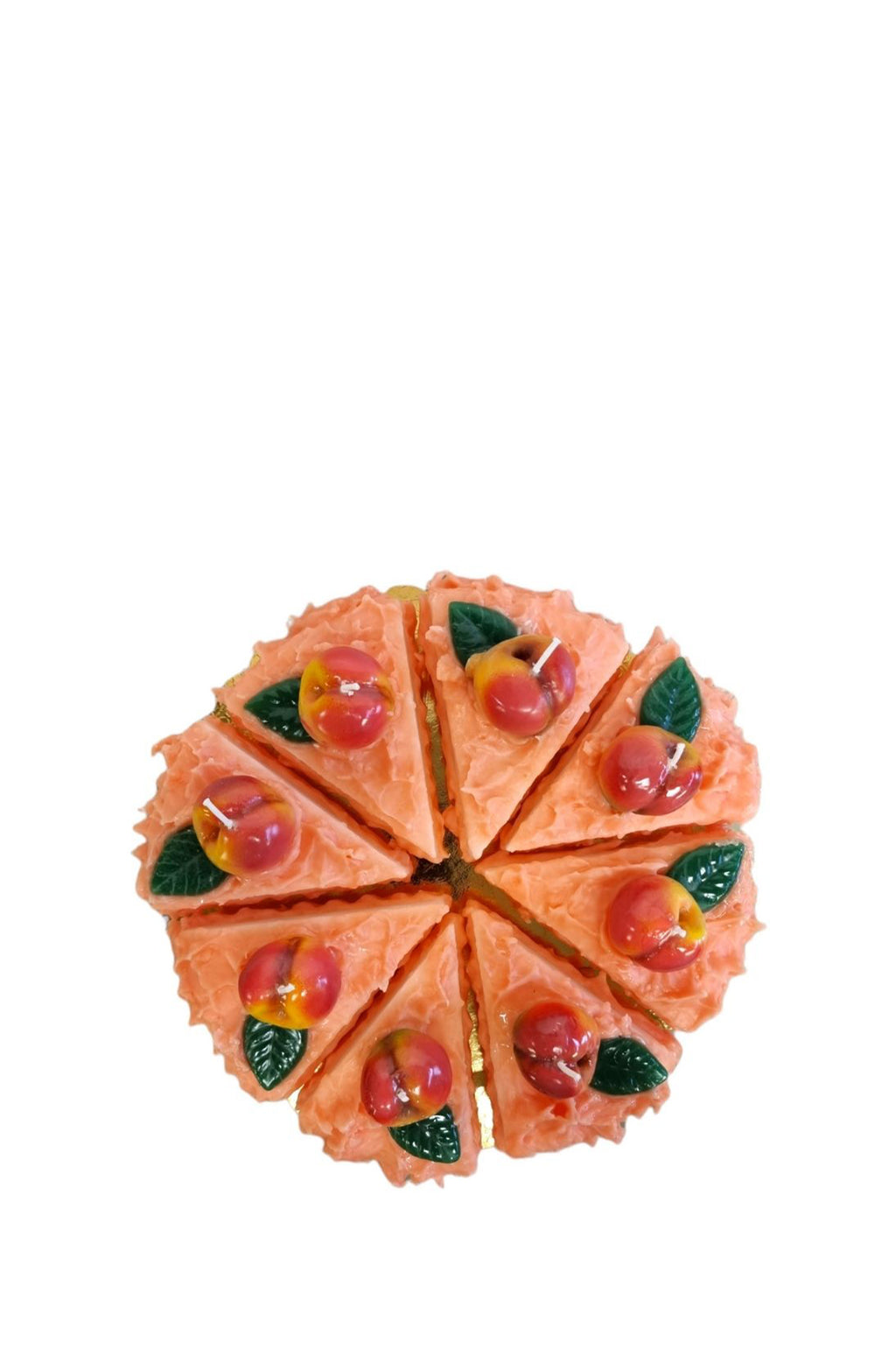 Peach Cake Slice Candle
