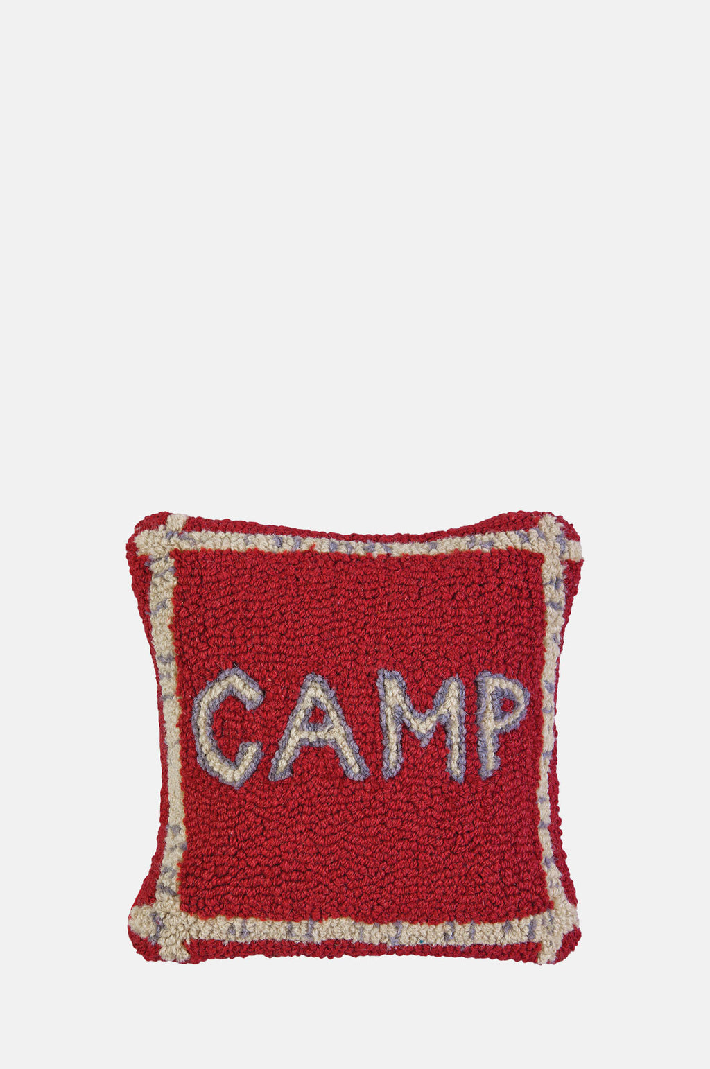 Chandler 4 Corners Camp Hand Hooked Wool Cushion.