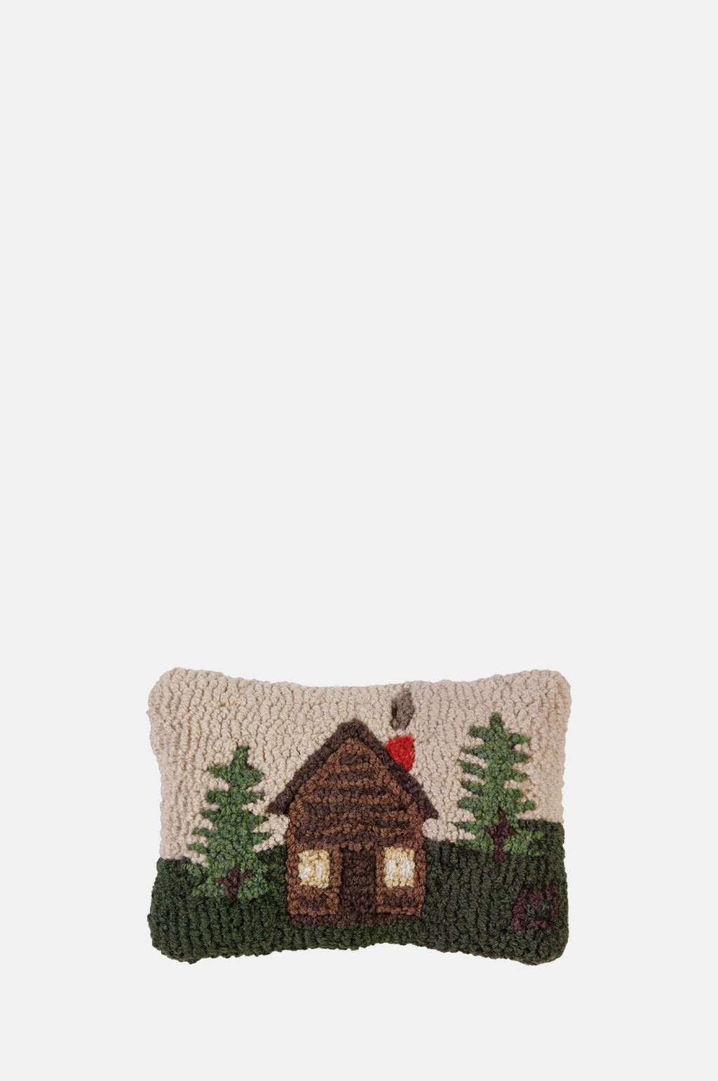 Chandlers 4 Corners Small Rocky Hill Cabin Hand Hooked Wool Cushion.
