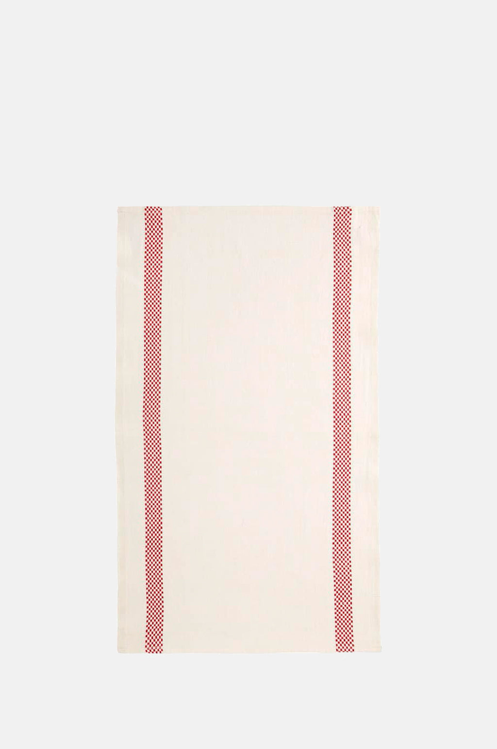 Charvet Lustcru Tea Towel Blanc Rouge.